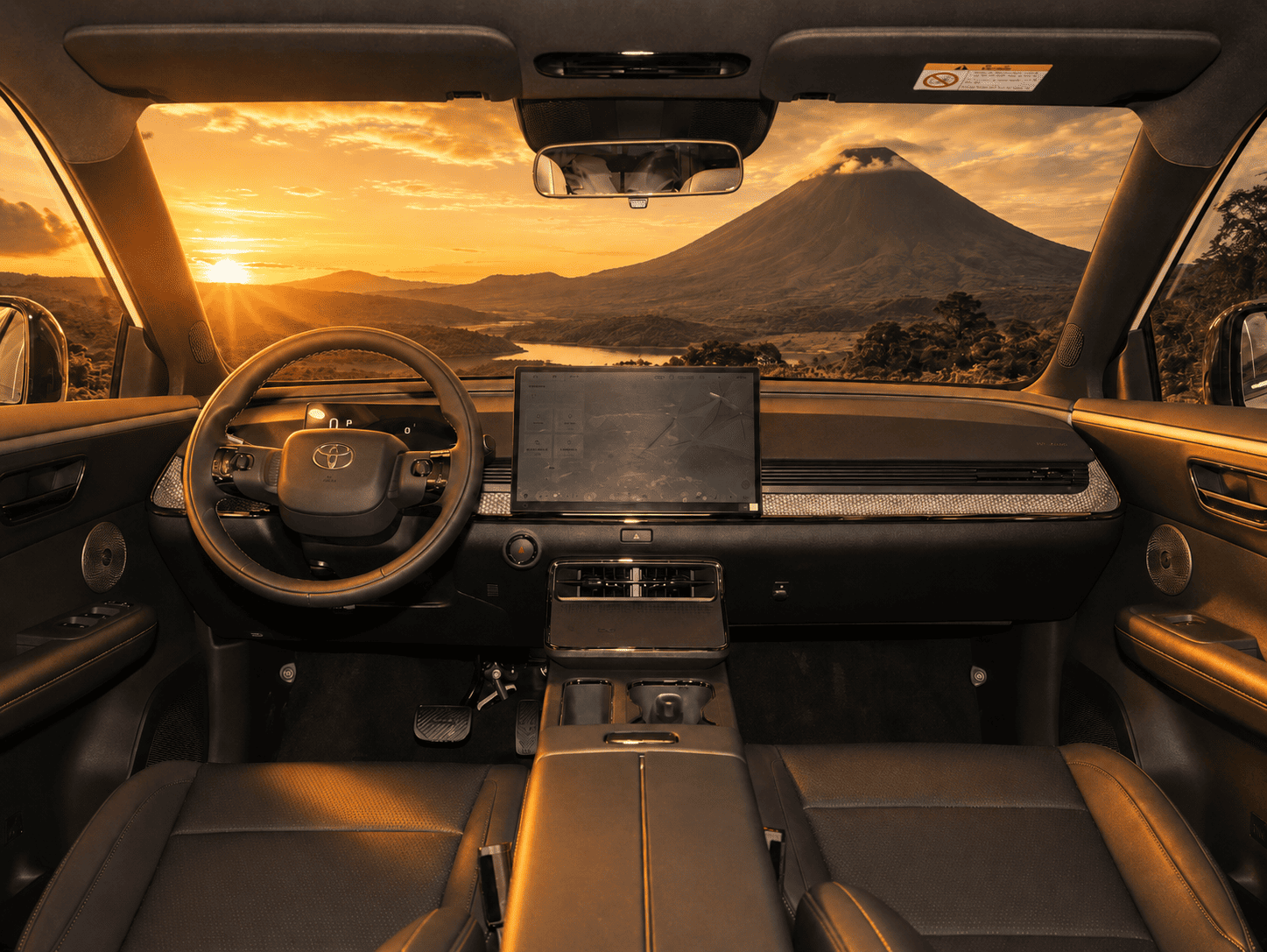 Interior completo del Toyota bZ3X eléctrico